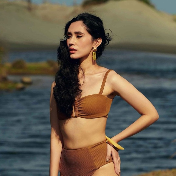 NWT WET Noelle of The Seychelles Collection Bronze Ring‎ Bikini Top Retails $108